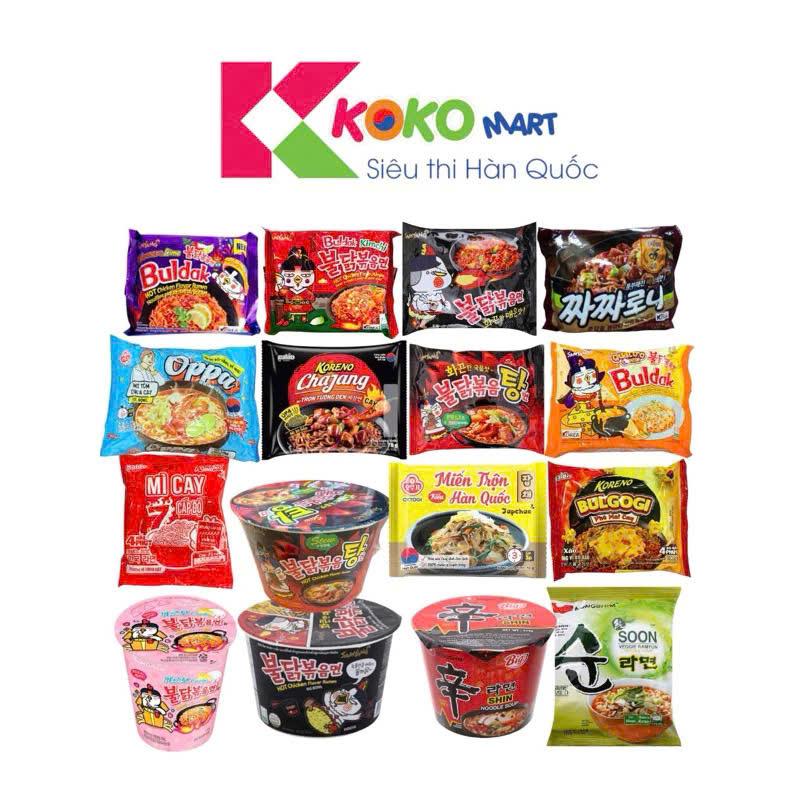  Mì tôm Hàn Quốc Mì cay Samyang Mì Nongshim Mì Ottogi Mì Koreno  mì trộn tương đen mì cay mì nước  