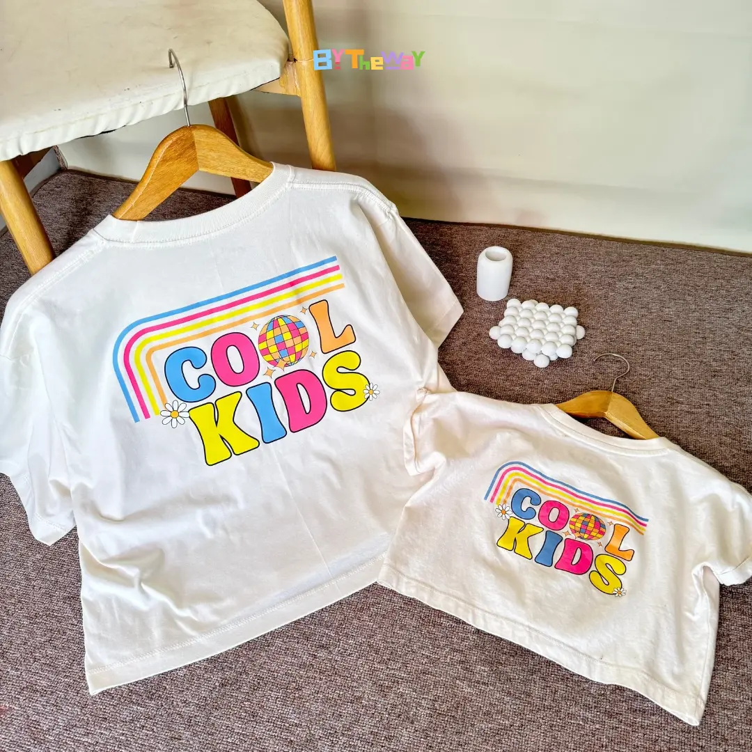 ByTheWay COUPLE EDITION CROPTOP RETRO // Anak 1-6 Tahun // Dewasa Couple // Baju Couple Ibu Dan Anak