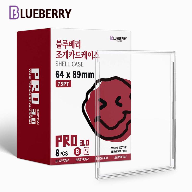 8pcs Blueberry Mini Shell Case Trading Card Holder Recessed Snap ...