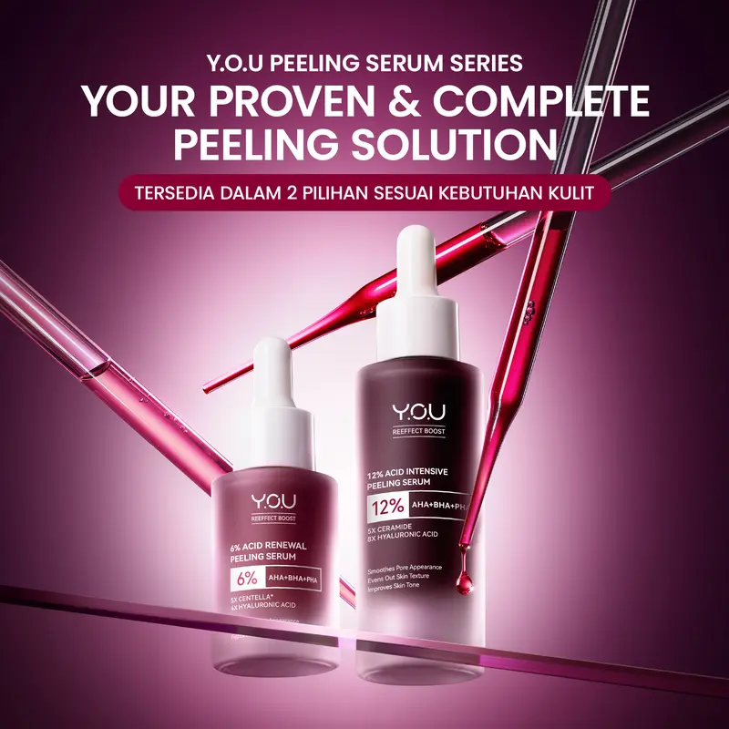 [CREATOR EXCLUSIVE] YOU 12% ACID INTENSIVE PEELING SERUM AHA BHA PHA Serum Eksfoliasi  Kulit Cerah dan Halus 4