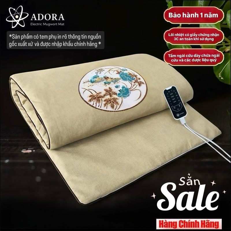 Thảm Ngải Cứu Đông Y ADORA | Chườm Nóng, Sưởi Ấm, Hỗ Trợ Đau Nhức Xương Khớp, Mỏi Vai Gáy Đệm Sưởi Ngải Cứu Giúp Massage thư giãn mùa đông, đả thông kinh mạch rất tốt cho sức khoẻ