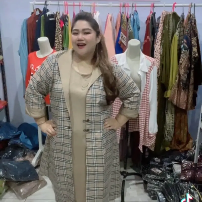Dres blezer kotak super jumbo 0