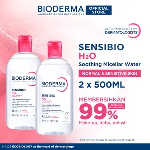 Bioderma Sensibio H2O 500 ml Twin Pack - Micellar Water untuk Semua Jenis Kulit / Kulit Sensitif
