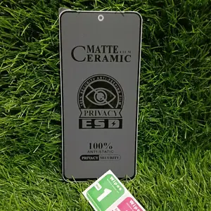 TG Tempered VI Y19S Anti Gores Matte Privacy Anti SPY Antigores Cover Hitam 100D Film Ceramics HD Explosion-proof