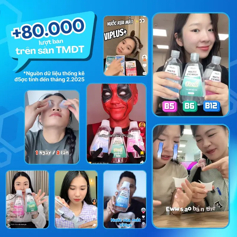 [MUA 2 TẶNG 1] VIPLUS+ Nước Rửa Mắt Multi B Eye Wash 300ml - Bổ Sung Độ Ẩm & Vitamin Cho Mắt - Hỗ Trợ Làm Sạch Dưỡng Ẩm Lens - Chăm Sóc Mắt Hiệu Quả 8