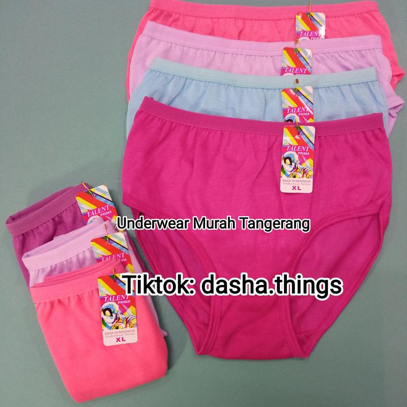 PROMO Celana Dalam Wanita ISI 3 PCS Motif Polos Premium Nyaman Stretch 1