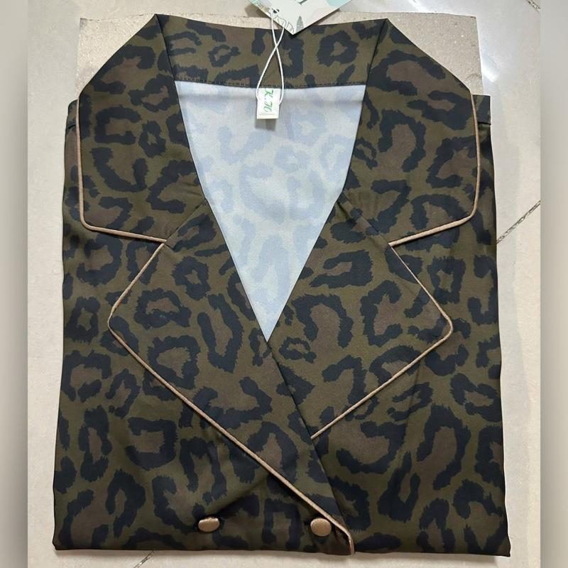 Size M XL 40_68kg . Đồ Bộ Nữ Pijama Cổ Vest _ Chất Vải Lụa Latin Mềm Mịn . Quần M94cm , XL96cm Có Túi