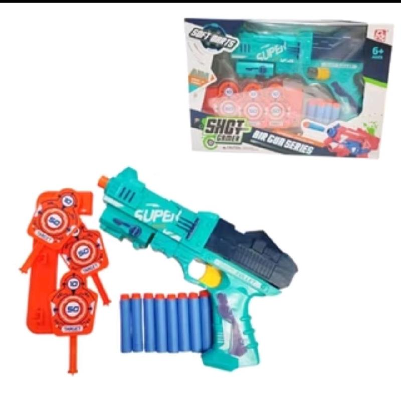 Mainan Anak Senjata Senapan Tembak Tembakan Pestol Pistolan Mainan NERF STRIKE OUT AIRBALL Mainan Anak Peluru Busa Mainan KAdo Ulang Tahun Anak Laki laki 7