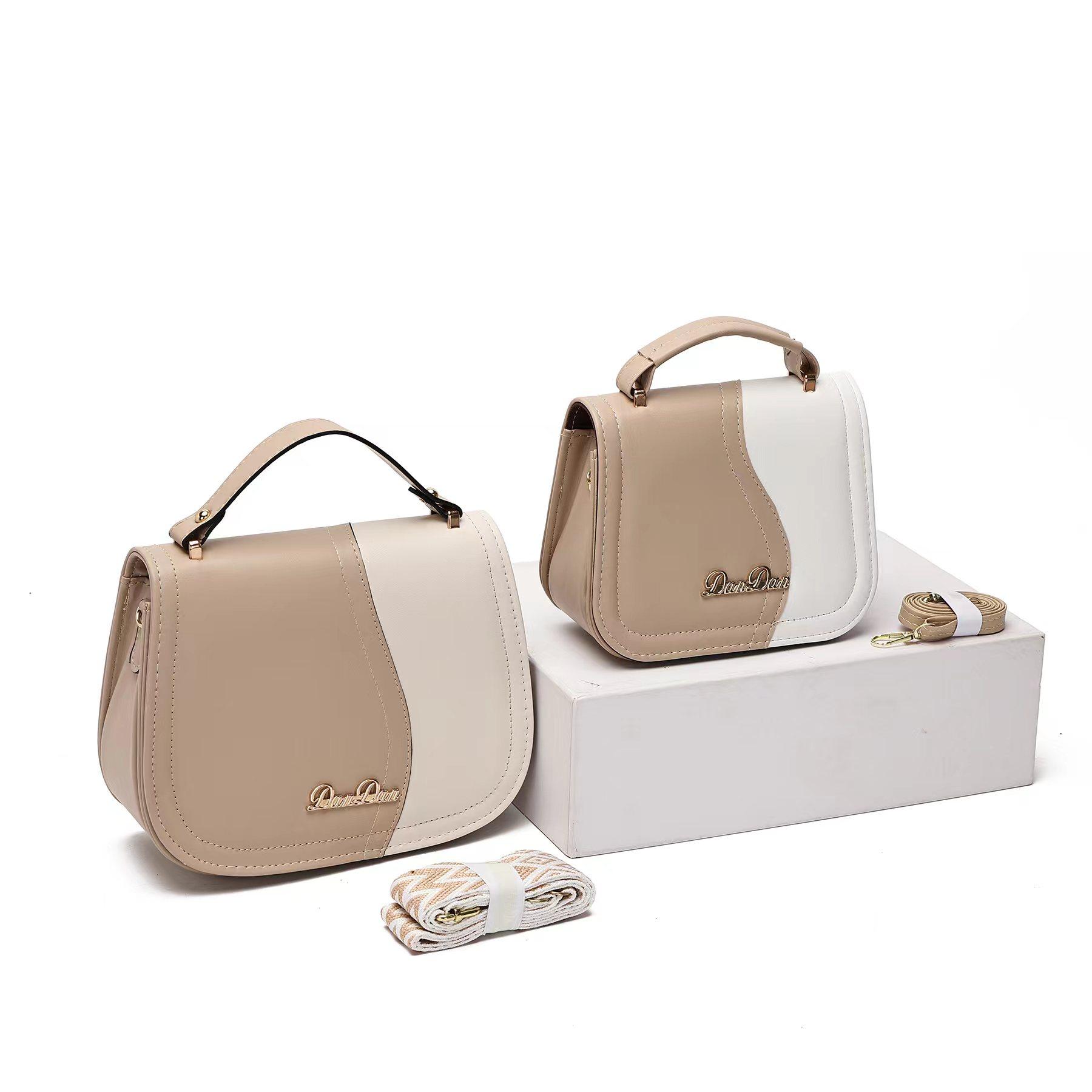 Evarose Ladies Casual 2 in 1 Dan Dan Mini two-tone Hand bag Sling bag Smooth texture leather - TikTok Shop Philippines