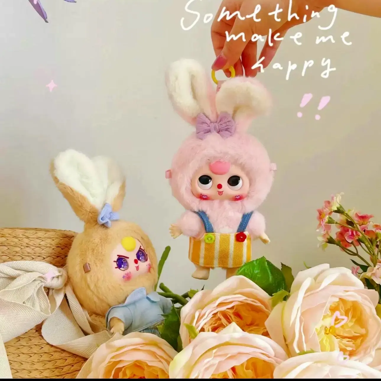 Baby Three Macaron, Keychain Plushie Blind Box