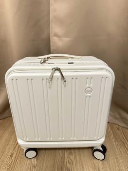 Product Review of Multifunctional suitcase 18-Inch Front Open Towing Bag with USB Charging and TSA Customs Lock - Portable Business Travel and Students' Case Can board without checking from g**p 0
