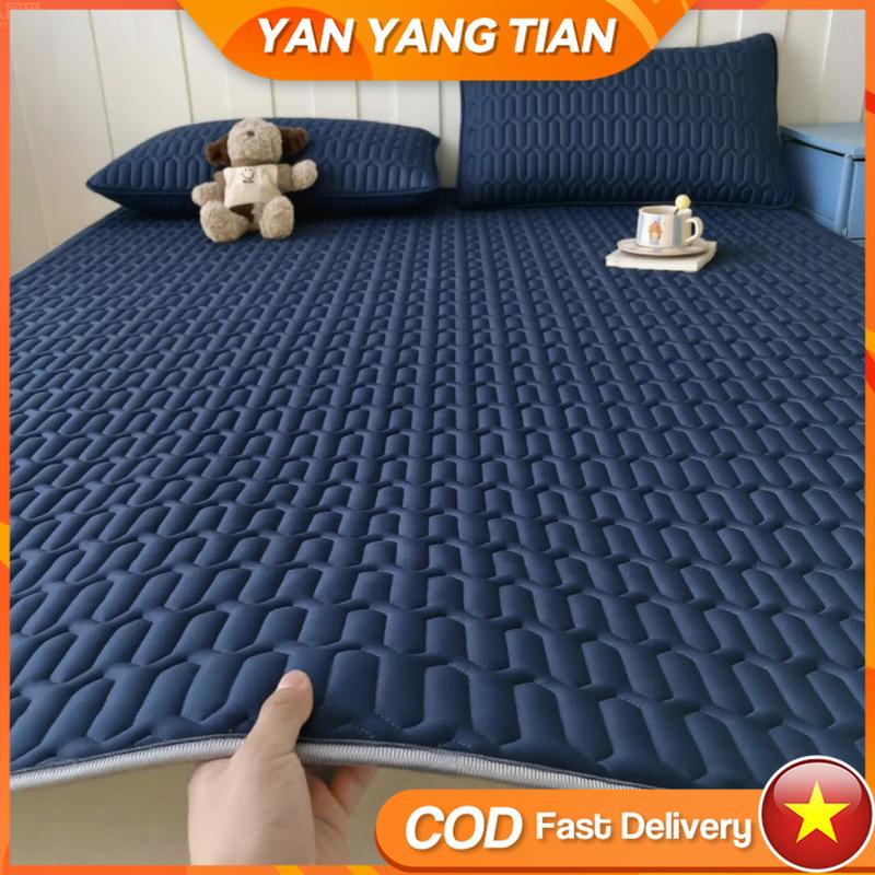  Nệm mỏng latex YANYANGTIAN,Chiếu nệm trải giường mùa hè cảm giác mát thoáng khí mềm mại dễ giặt,Có dây buộc chống xô lệch,Phù hợp giường tầng ký túc xá phòng trọ phòng ngủ gia đình ,Chất liệu cao su non thân thiện với da,Size 90 120 150 180cm 