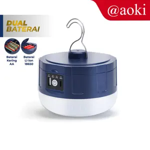 AOKI OmniGlow 238 – Lampu Emergency LED Gantung, Dual Baterai, Cas Tipe-C, Lampu Serbaguna, Powerbank Output
