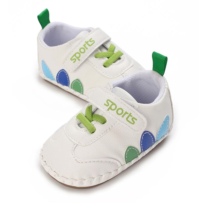 Product Introduction of Baby Shoes Newborn PU Leather Pure White Infant Casual Shoes Classic Boy Girl Patchwork First Walkers Soft Sole Walking 36