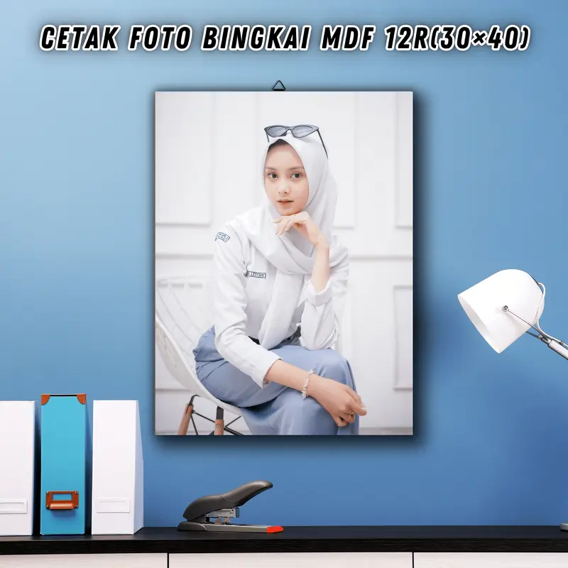 CETAK FOTO CUSTOM 1 PCS 12R 30X40 CETAK FOTO DENGAN BINGKAI MDF Dipasang di Dinding Modern 0