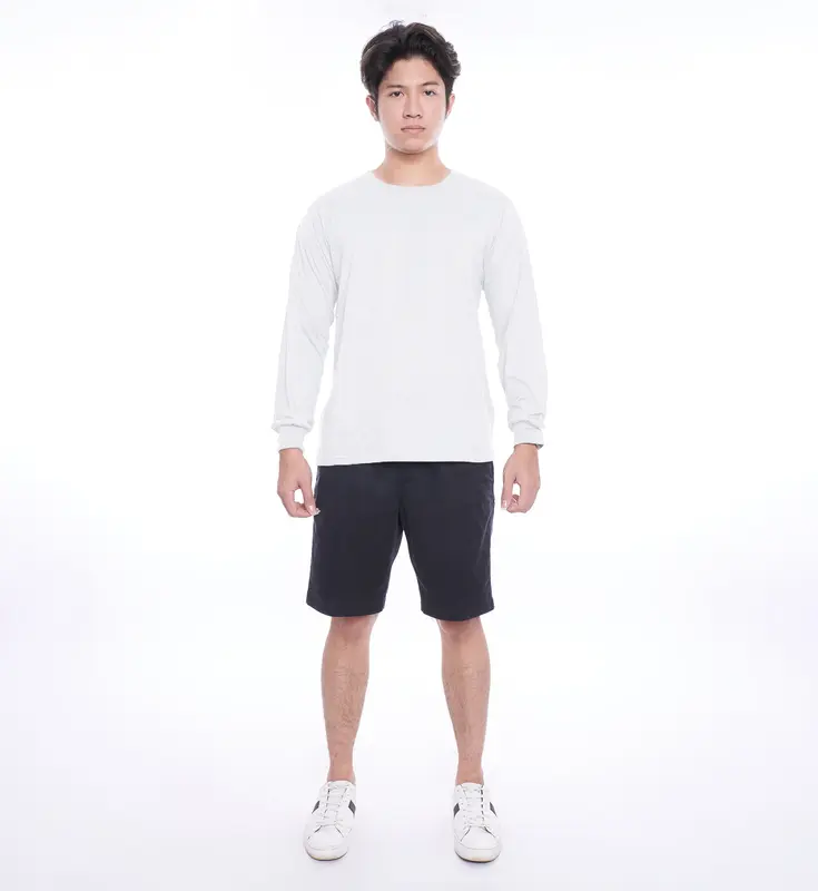 Kaos Polos Lengan Panjang RIB Baju Cowok Pria 6