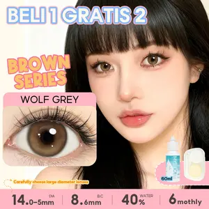[Beli 1 Gratis 2] Mysticeyes Softlens 1 Pasang Softlens + Air Pencuci Softlens 60ml +Casing Gratis Normal Contact lens Soflen COD