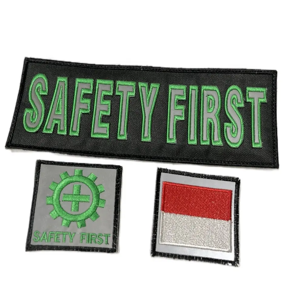 Logo safety first fullset depan belakang