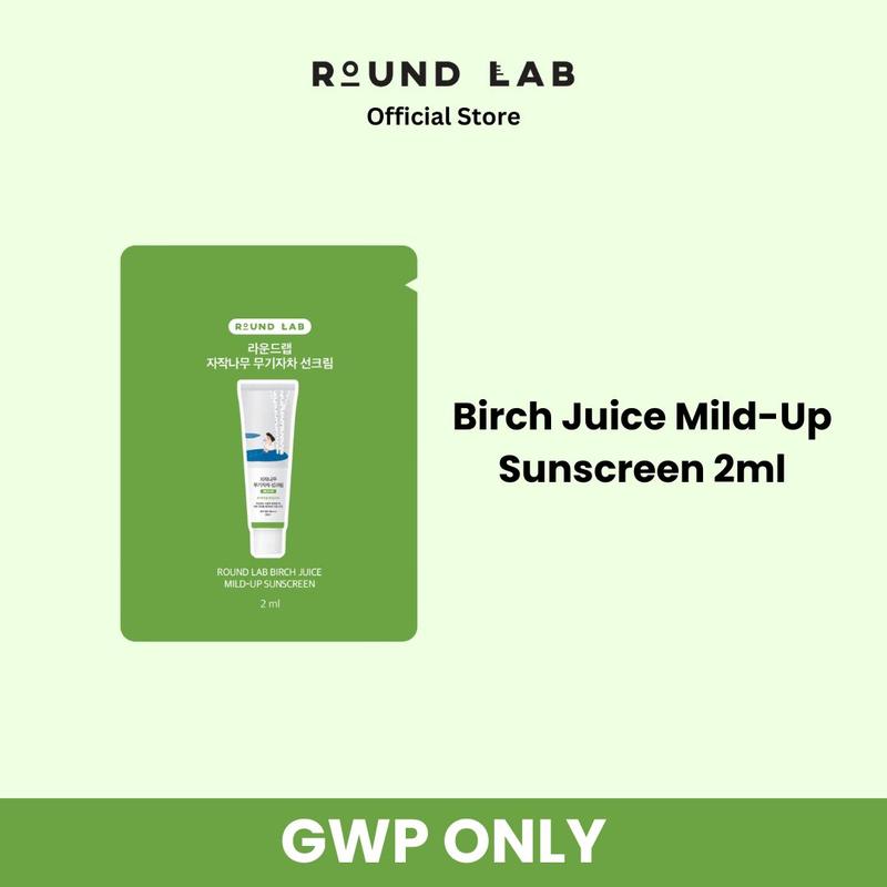 [GWP] Round Lab Birch Juice Mild-Up Sunscreen 2ml Sachet - TikTok Shop ...