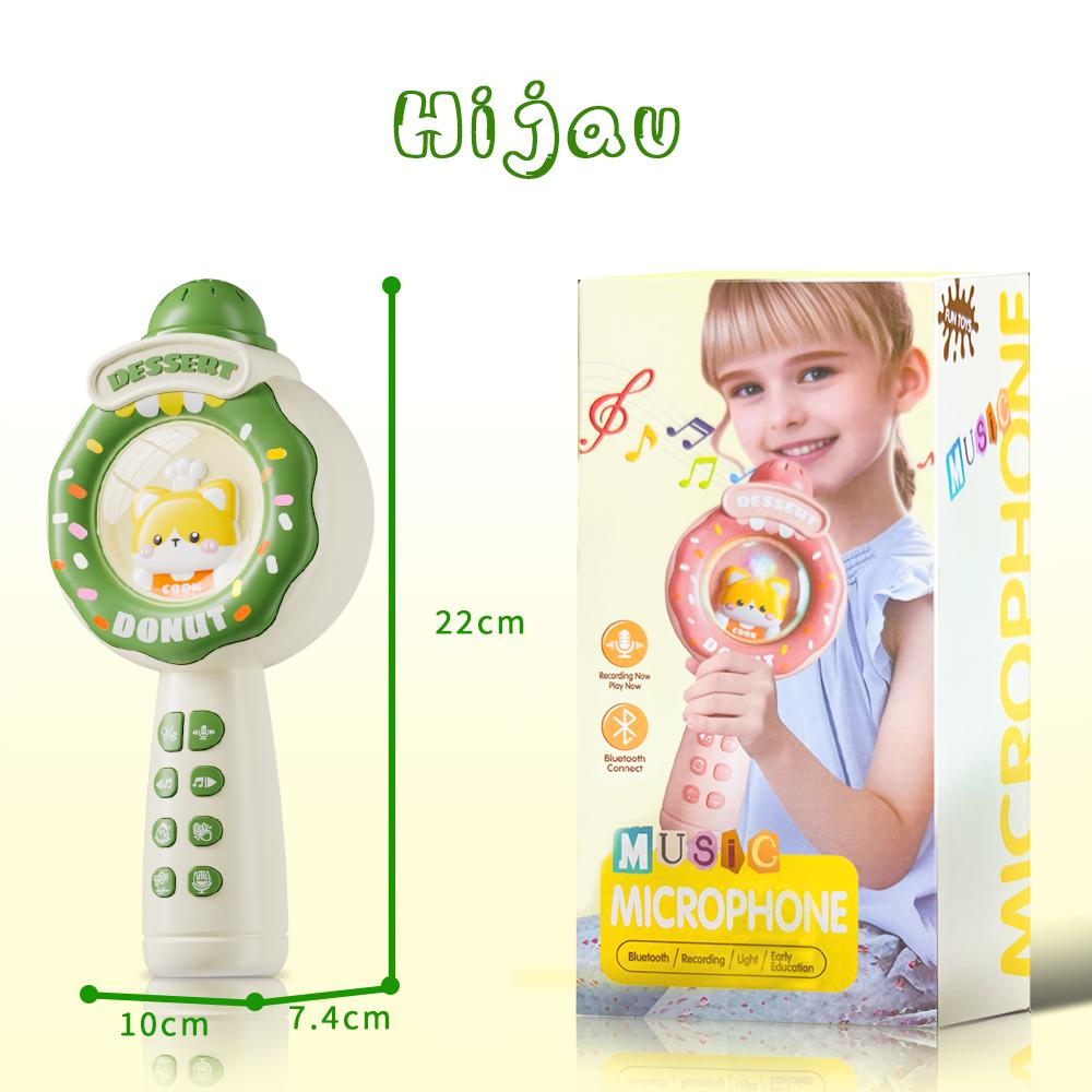 Stok Indonesia Mikrofon Anak Mic Karaoke Anak Mic Bluetooth Wireless Mainan Mikrofon Anak Microphone Kucing Lucu Portabel Koneksi HP Rekam Suara Putar Musik dengan Holder Mainan Musik Karaoke Anak untuk Bernyanyi Hadiah Anak
