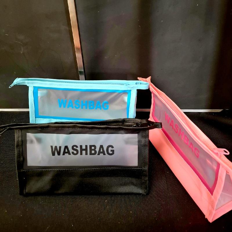 Tas Kosmetik Tranfarant/Pouch Make Up/Tas Make Up Waterproof/Washbag Murah skincare dompet abu abu 5