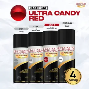 (Khusus Pulau Jawa) Paket Cat UCT01 Ultra Candy Red / Sapporo Ultimate / Cat Spray Semprot Aerosol Terbaik