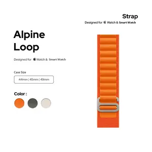 Alpine Loop Nylon Band Strap for Apple Watch Ultra 3 2 46 49mm 45mm 41 44 40mm Iwatch Series 11 10 9 8 7 6 3 5 4 SE 3 42mm 38mm Soft Sport Breathable Accessories Tali Jam Tangan Smartwatch T800 Ultra I8 Pro Max T500 T500+ T500+pro S8 S9 Ultra 8 MAX 9 PRO