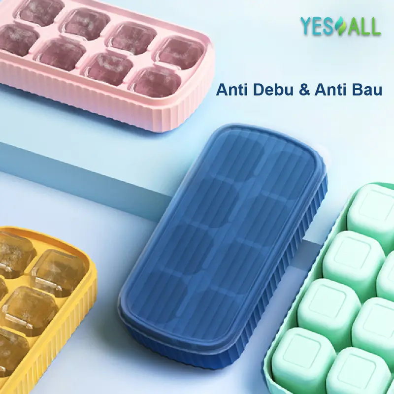 YESALL Cetakan Es Batu Kecil Mini Silikon Beruang Bear Coklat Jelly 6 Sekat Model Tekan Press| Wadah Tempat Es Batu Ice Cube Tray Pencetak Es Batu Aesthetic Kitchenware 6