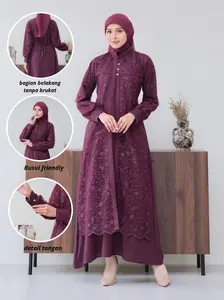 Hayya Dress New Brukat M L XL XXL XXXL Dress Brukat Hayya Dress Gamis Pesta Mewah Crinkle Brukat Dress Gamis Pesta Terbaru