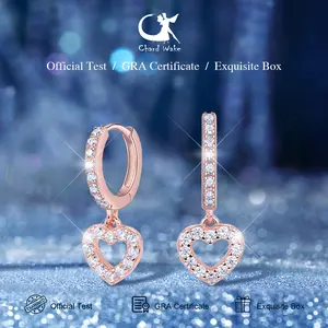 Chard Wake Wanita Anting Wanita Korea Berlian Antingan Kotak Indah Anting Cewek CWE005-Rose