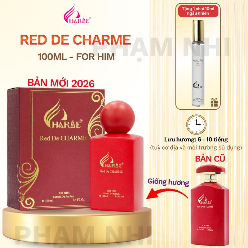 Nước Hoa CHARME RED DE CHARME 100ml [Tặng 1 chai 10ml] dành cho Nam