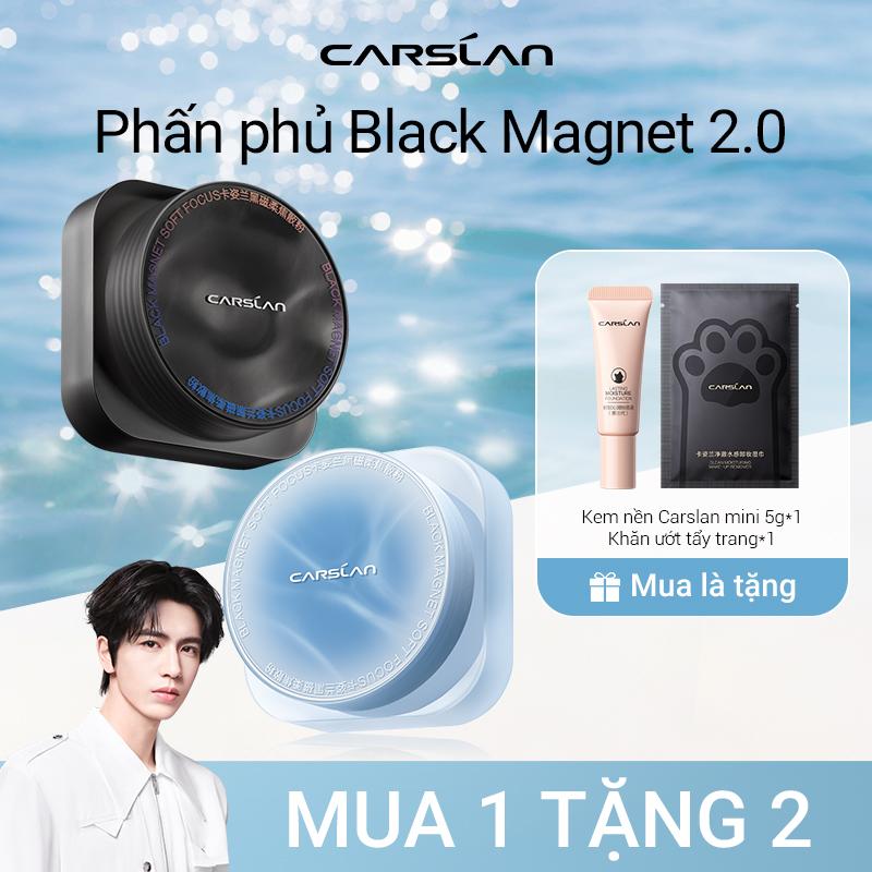 Phấn phủ Black Magnet Carslan bám nền 2.0, kiềm dầu định hướng, nâng cấp công nghệ lành tính cho da 8g+[Free gifts] Khăn tẩy trang*1 Kem nền 5g*1