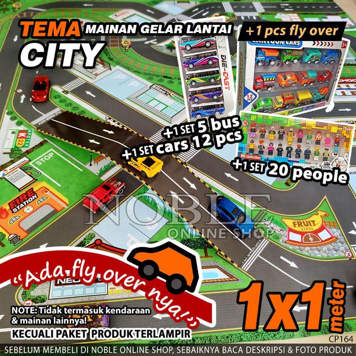 Gambar 1X1 Meter City Mainan Gelar Lantai Paket Bundling Set Pelengkap Koleksi Diecast Car Road Map Mobil Denah Peta Rambu Lalu Lintas Tema Jalan Kota Imajinasi Edukasi Toys dari Noble Online Shop Kota Tangerang Tokopedia