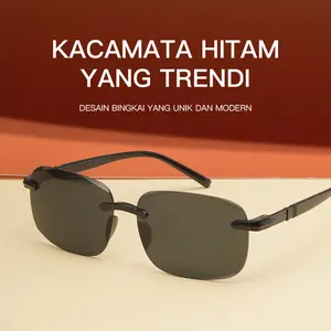 【COD】 Kacamata Hitam Anti UV+ Mengemudi Kacamata Memancing Kacamata Pria Sunglasses UV Kaca mataHitam Cowok