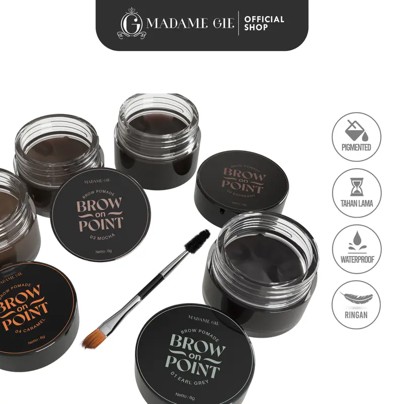Madame Gie Madame Brow On Point – Make Up Eyebrow Pomade Cream Pensil Alis Waterproof 3