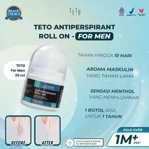 TETO Antiperspirant Bukan Deodorant Roll on For Men 20ml Membantu mengurangi keringat berlebih dan bau badan hingga 10hari