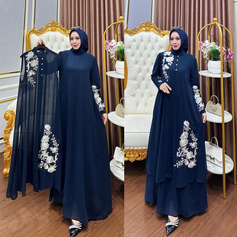 Product Introduction of GAMIS KARINA SET ROMPI BAHAN CERUTY LD 110 PB 138 BB 45-75KG BEST SELLER    ld 120 muat bb 55-85kg 10