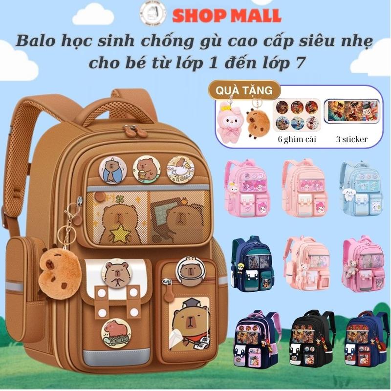 Balo học sinh chống gù cao cấp siêu nhẹ (600 grm) cho học sinh lớp 1 đến lớp 7 - NHƯ Ý KIDS