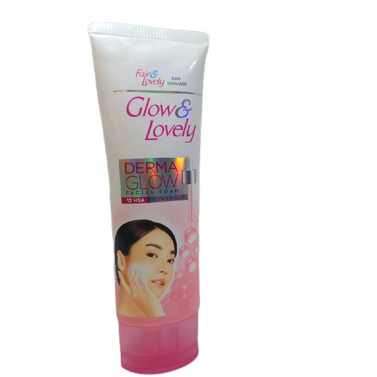 Facial Foam Fair & Lovely Derma Glow 50g Multivitamin B, C & E  Perawatan Wajah Membersihkan Mencerahkan Pelembab Muka
