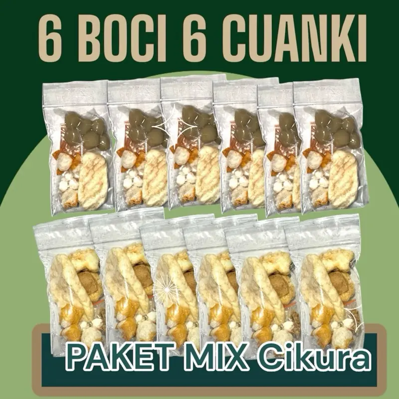 MIX 6 BOCI 6 CUANKI INSTAN CIKURA HOTPOT HALAL FOOD BASO ACI