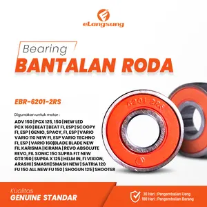 Bearing Klahar 6201 12X32X10 Mm Original Elangsung Garansi 6 Bulan