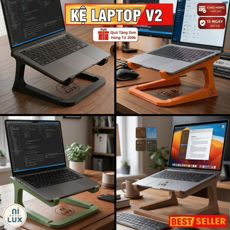 Giá đỡ LAPTOP - Bàn Phím 2 in 1- MACBOOK IPAD - Kệ máy tính laptop bỏ túi - Đế tản nhiệt kê laptop cho máy từ 12-14inch