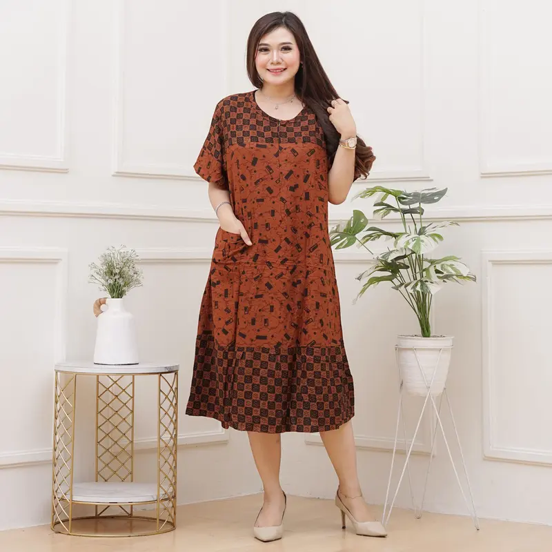 daster jumbo bella dress pendek terbaru kekinian bahan rayon premium busui friendly Bunga 5
