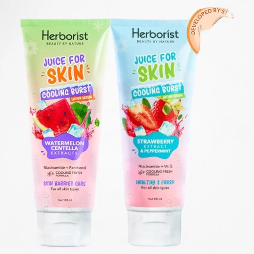 HERBORIST BODY SERUM JUICE FOR SKIN - 5X VIT E BODY LOTION BPOM 180ML  Pencerah Tubuh
