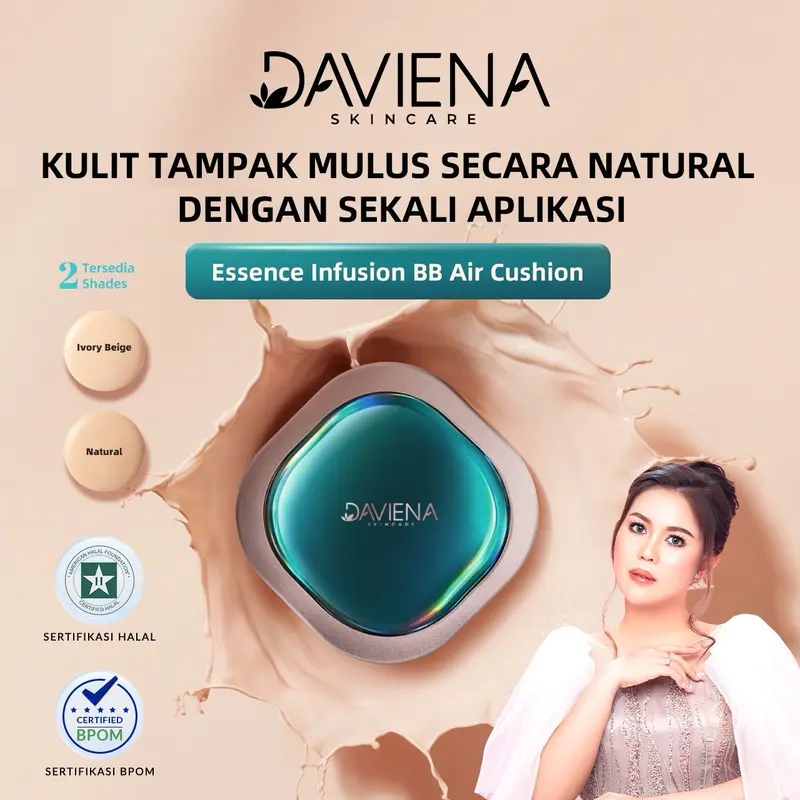 ESSENCE INFUSION BB AIR CUSHION DAVIENA SKINCARE Kontrol Minyak Pengecil Pori-pori Medium Coverage 0