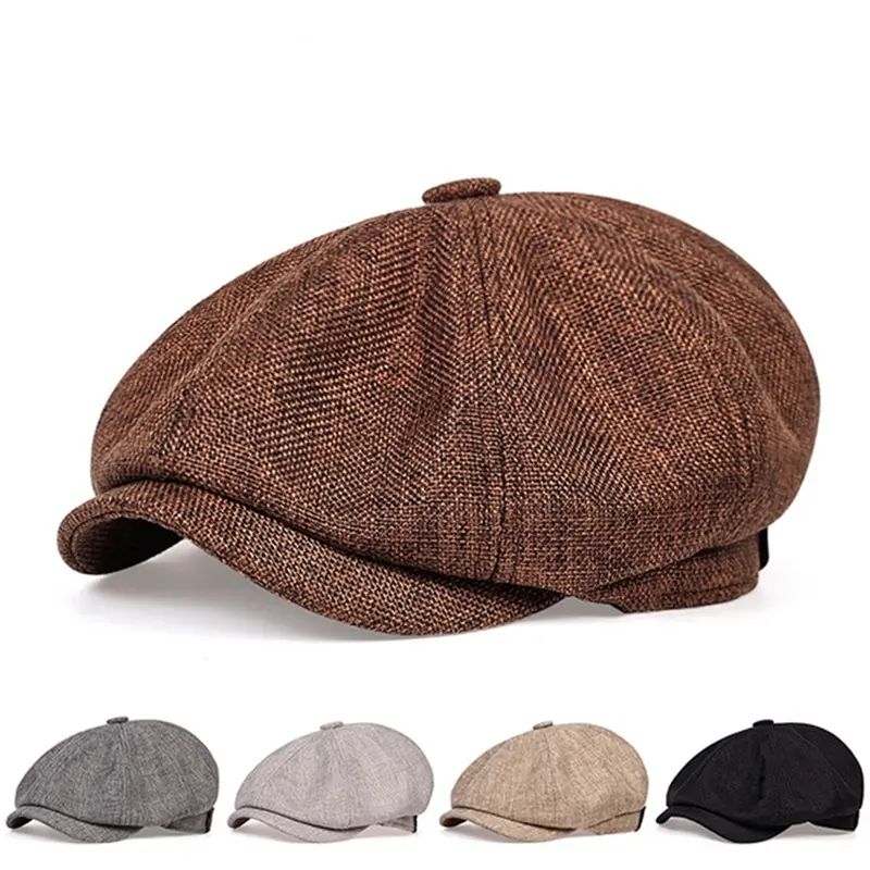 Unisex Newsboy Hat Spring and Autumn Retro Truck Beret Casual Hat