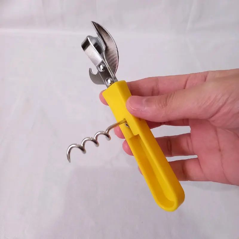 Pembuka Kaleng/Botol 3 in 1, Can/Wine Bottle Opener,  Alat Pembuka Kaleng Botol Manual Kitchenware Biru Hijau Kuning Merah 5