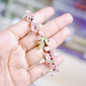 Gelang Serut Bunga Flora Tali Maik dengan Desain Elegan dan Warna Cantik untuk Tampilan Lebih Menarik