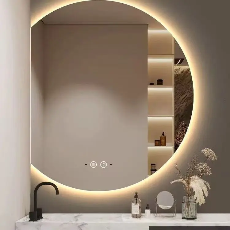 Smart makeup mirror wall-mounted LED light illumination irregular wall dressing special-shaped light luxury desktop simple mirror Decor