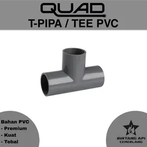 PAKET 10 PCS TEE PVC QUAD / TEE PIPA / TEE AW - FITTING PIPA T